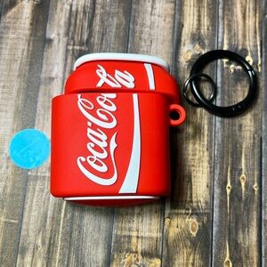 5for$10 Cute Red Soda Pop Coke-Inspired AirPods One And Two Protective Case